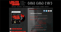 Desktop Screenshot of louderthanabombfilm.com